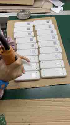 Handheld check over finished rectangular light units