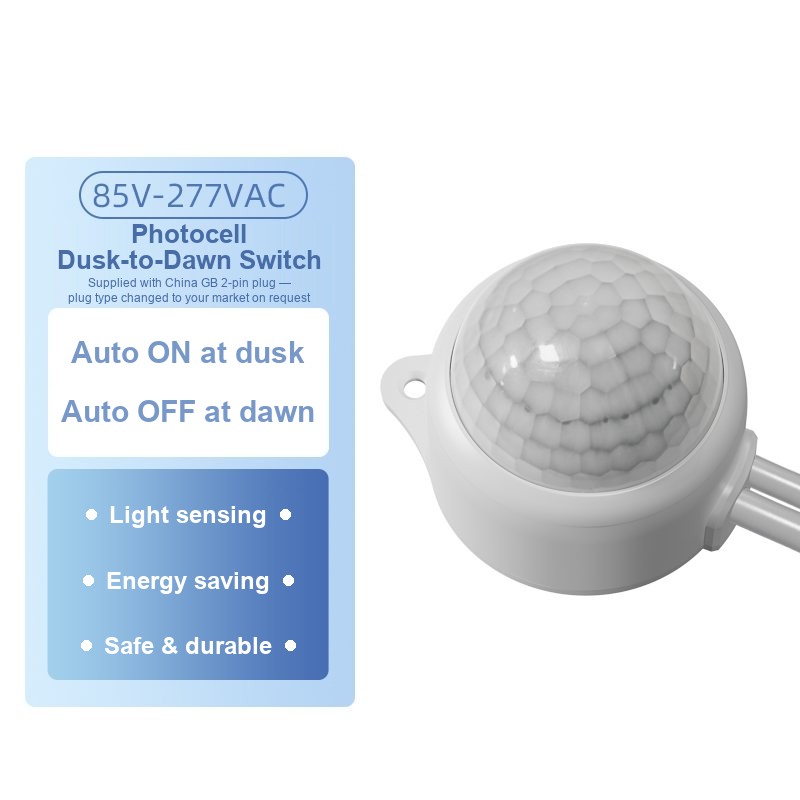 TUODI TDL-2086CDS photocell switch, dark-on light-off